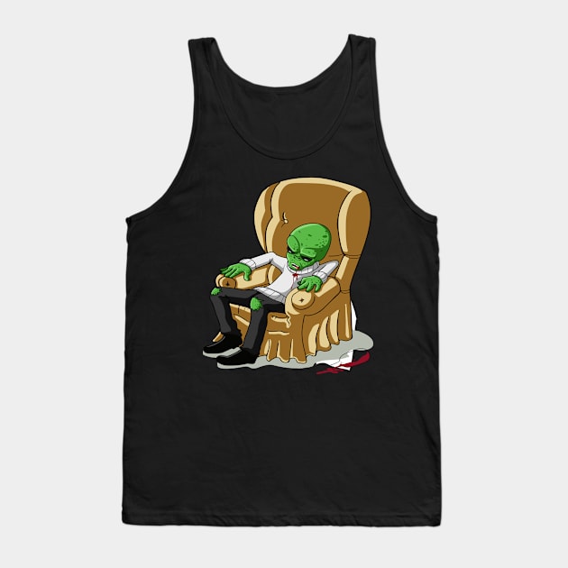 I don't believe in Humans design I Booze Ufo Alien Gift Tank Top by biNutz